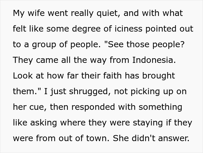 Text excerpt showing a tense conversation hinting at emotional distance in a domestic violence and empathy context. Text excerpt showing a tense conversation hinting at emotional distance in a domestic violence and empathy context.