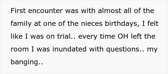 Text excerpt describing a tense family gathering with feelings of being on trial and intense questioning relating to mil-try-poison-woman. Text excerpt describing a tense family gathering with feelings of being on trial and intense questioning relating to mil-try-poison-woman.