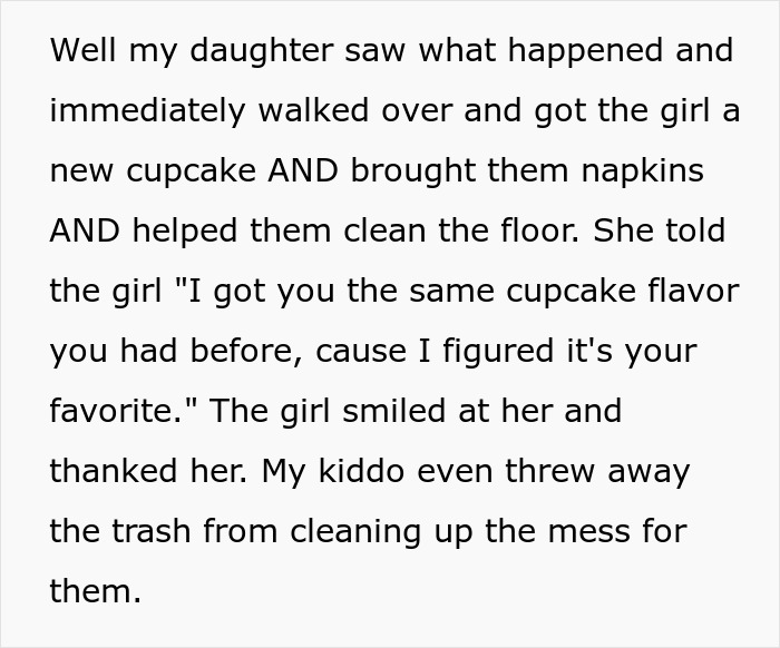 Text describing a girl getting bullied over a party seat and her daughter teaching the bullies a lesson in kindness. Text describing a girl getting bullied over a party seat and her daughter teaching the bullies a lesson in kindness.