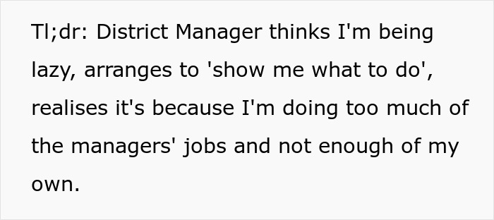 Text describing a manager calling a woman useless at work, then realizing she handles too many managerial tasks. Text describing a manager calling a woman useless at work, then realizing she handles too many managerial tasks.