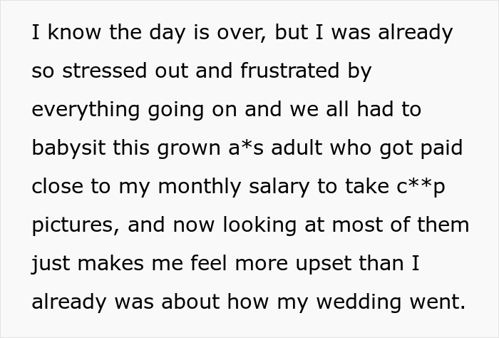 Bride slams $3K wedding photographer, frustrated with photos and compares performance to dog with GoPro. Bride slams $3K wedding photographer, frustrated with photos and compares performance to dog with GoPro.