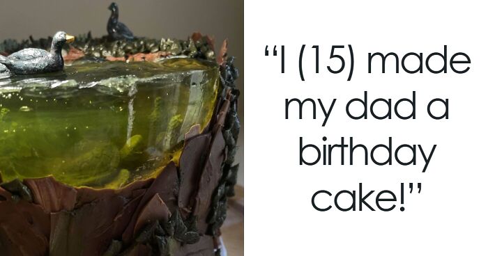 Close-up of an incredible bake featuring a detailed nature-themed cake with edible ducks and textured decorations.