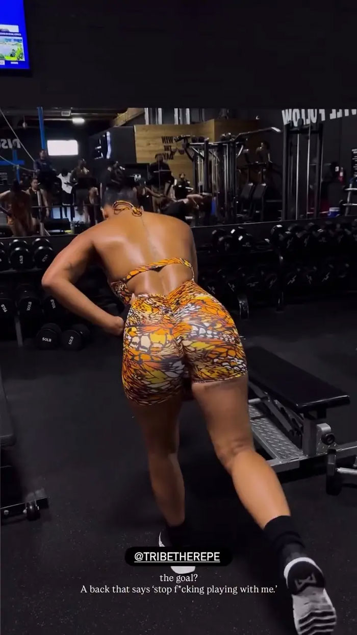 Woman in gym workout attire exercising, related to Travis Kelce’s ex Kayla Nicole sparking buzz after proposal news. Woman in gym workout attire exercising, related to Travis Kelce’s ex Kayla Nicole sparking buzz after proposal news.