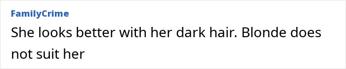 Comment on a style choice mentioning dark hair versus blonde hair, related to Bella Hadid's daring braless look for perfume launch. Comment on a style choice mentioning dark hair versus blonde hair, related to Bella Hadid's daring braless look for perfume launch.