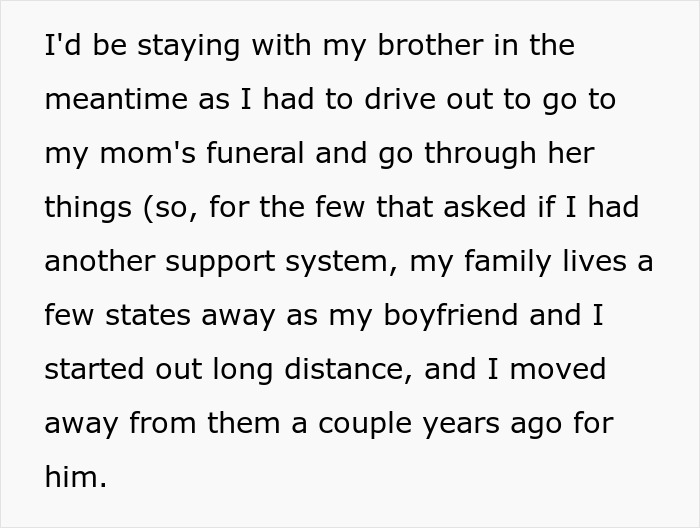 Text describing a woman facing double heartbreak after her mother’s death reveals her boyfriend’s true character.