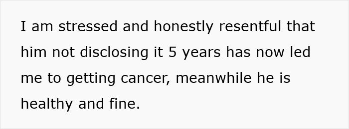 Text on white background expressing stress and resentment about cancer caused by HPV linked to healthy boyfriend in the past. Text on white background expressing stress and resentment about cancer caused by HPV linked to healthy boyfriend in the past.