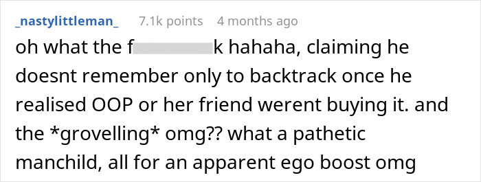 Commenter criticizing a guy pretending to be single at a party and making dumb excuses when confronted by his girlfriend. Commenter criticizing a guy pretending to be single at a party and making dumb excuses when confronted by his girlfriend.
