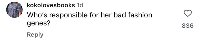 Screenshot of a social media comment mocking Sydney Sweeney’s fashion choices, mentioning bad taste genes. Screenshot of a social media comment mocking Sydney Sweeney’s fashion choices, mentioning bad taste genes.