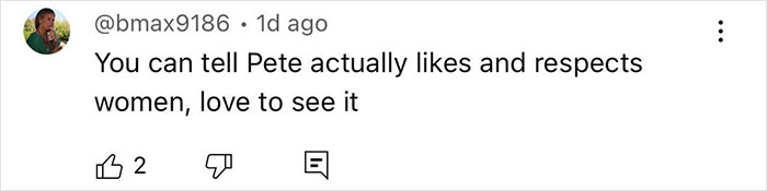 Screenshot of a tweet praising Pete Davidson for respecting women amid scrutiny of the size of his manhood. Screenshot of a tweet praising Pete Davidson for respecting women amid scrutiny of the size of his manhood.