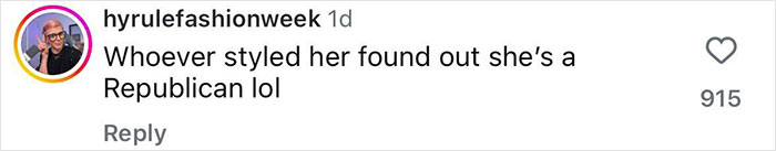 Screenshot of a social media comment mocking Sydney Sweeney’s red carpet look with the phrase genes with bad taste. Screenshot of a social media comment mocking Sydney Sweeney’s red carpet look with the phrase genes with bad taste.