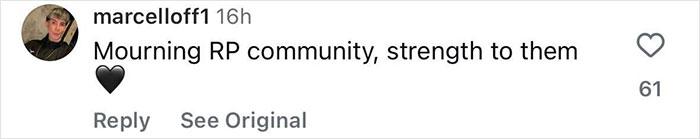 Comment expressing mourning and strength to the RP community after a tragic incident involving a 2-year-old drowning. Comment expressing mourning and strength to the RP community after a tragic incident involving a 2-year-old drowning.