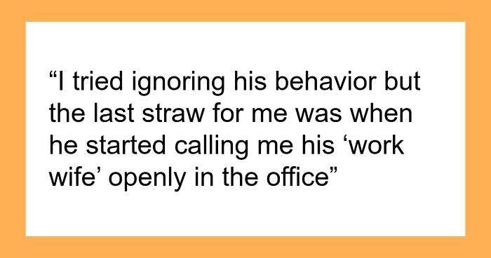 Woman Escalates Situation To Boss After New Guy Flirts And Keeps Calling Her His Work Wife