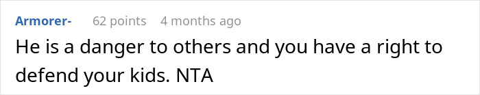 Screenshot of an online comment discussing a woman refusing to babysit her autistic nephew after he injures her daughter and spits on her. Screenshot of an online comment discussing a woman refusing to babysit her autistic nephew after he injures her daughter and spits on her.