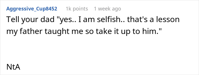 Screenshot of an online comment discussing refusing the role of future caregiver for an autistic stepbrother she doesn't know. Screenshot of an online comment discussing refusing the role of future caregiver for an autistic stepbrother she doesn't know.