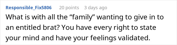 Screenshot of a Reddit comment discussing a family dispute over a woman confronting her brother’s fiancée for copying her wedding dress. Screenshot of a Reddit comment discussing a family dispute over a woman confronting her brother’s fiancée for copying her wedding dress.