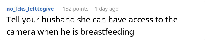 Mom disables MIL’s baby cam access after discovering she’s constantly spying on her too, protecting privacy in the home. Mom disables MIL’s baby cam access after discovering she’s constantly spying on her too, protecting privacy in the home.