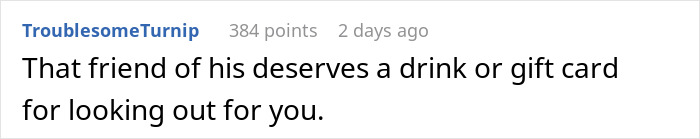 Screenshot of a Reddit comment praising a friend for their support during a woman’s double heartbreak after her mother’s death.