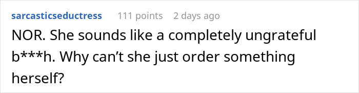Reddit comment reacting angrily after woman throws away boyfriend’s homemade dinner causing relationship fallout.