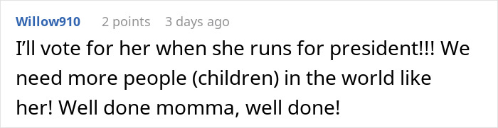 Comment praising a girl for her kindness after being bullied over a party seat, highlighting the lesson she taught her bullies. Comment praising a girl for her kindness after being bullied over a party seat, highlighting the lesson she taught her bullies.