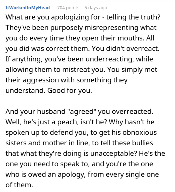 Comment discussing a working mom's frustration with in-laws questioning her once-a-week daycare and job challenges. Comment discussing a working mom's frustration with in-laws questioning her once-a-week daycare and job challenges.