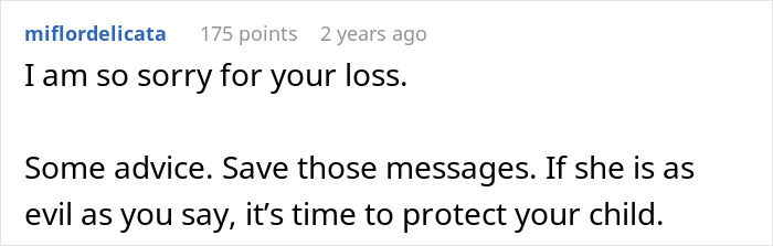 Screenshot of an online comment expressing sympathy and advice related to a mother-in-law’s hatred after losing her husband. Screenshot of an online comment expressing sympathy and advice related to a mother-in-law’s hatred after losing her husband.