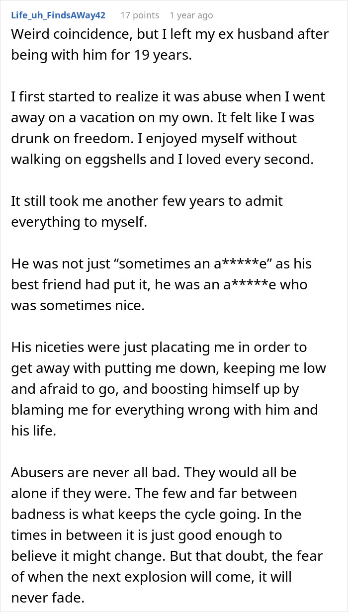 Reddit post revealing emotional experience with husband’s birthday surprise leading to marriage therapy after 19 years. Reddit post revealing emotional experience with husband’s birthday surprise leading to marriage therapy after 19 years.