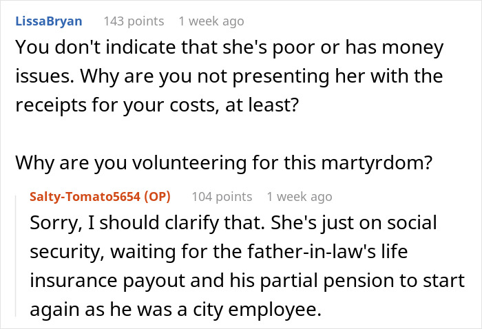 Screenshot of an online discussion about a MIL skipping a sewage disaster at home, leaving the couple to handle the mess. Screenshot of an online discussion about a MIL skipping a sewage disaster at home, leaving the couple to handle the mess.