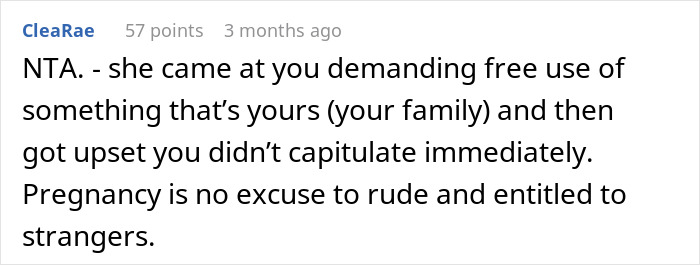 Comment discussing a young woman threatening cops and a pregnant woman, emphasizing no excuse for rude behavior during pregnancy. Comment discussing a young woman threatening cops and a pregnant woman, emphasizing no excuse for rude behavior during pregnancy.
