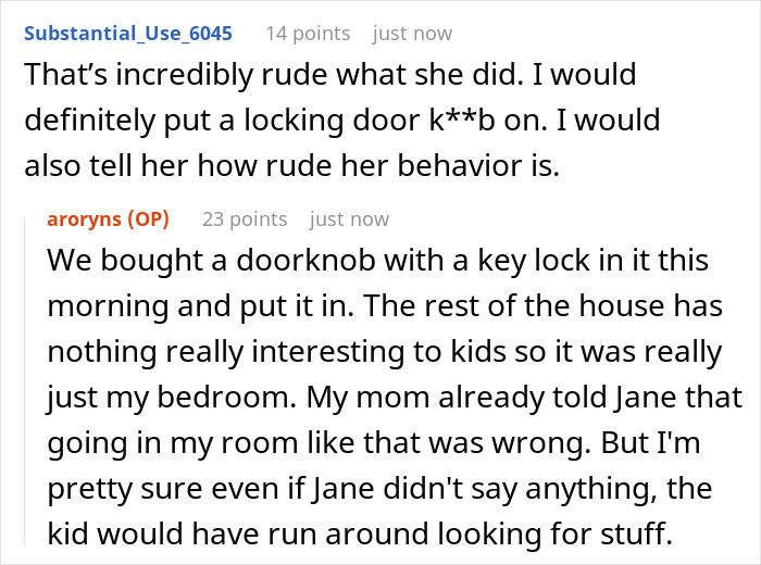 Woman catches guest sneaking into her room and stops her before her kid opens a valuable collector doll. Woman catches guest sneaking into her room and stops her before her kid opens a valuable collector doll.