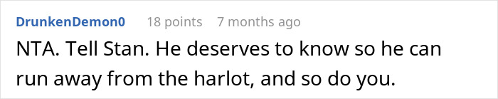 Screenshot of an online comment about a woman planning to pass off an affair pregnancy, with a bestie’s boyfriend upset and considering exposure. Screenshot of an online comment about a woman planning to pass off an affair pregnancy, with a bestie’s boyfriend upset and considering exposure.
