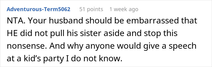 Screenshot of a Reddit comment discussing a lady’s spiritual awakening overshadowing niece’s birthday celebration. Screenshot of a Reddit comment discussing a lady’s spiritual awakening overshadowing niece’s birthday celebration.