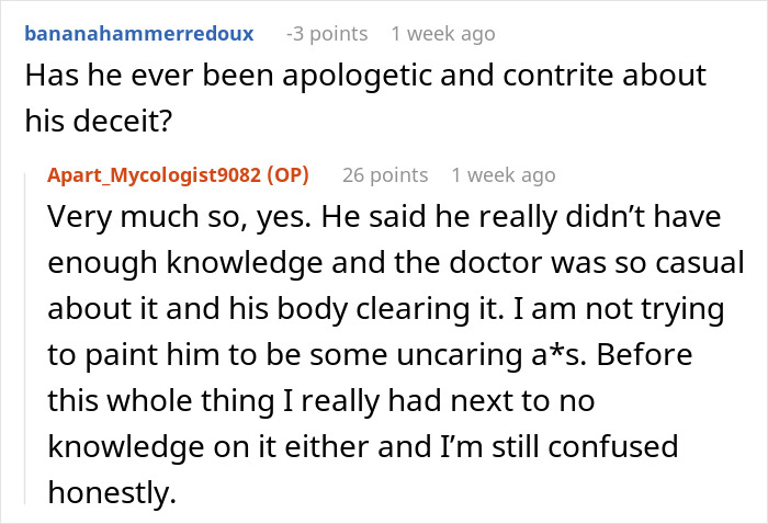 Reddit comments discussing resentment and emotional struggle over HPV and cancer in a woman’s relationship with her healthy boyfriend. Reddit comments discussing resentment and emotional struggle over HPV and cancer in a woman’s relationship with her healthy boyfriend.