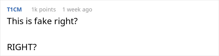 Screenshot of a forum comment with user questioning the authenticity of a woman saying yes to her AI boyfriend’s proposal. Screenshot of a forum comment with user questioning the authenticity of a woman saying yes to her AI boyfriend’s proposal.