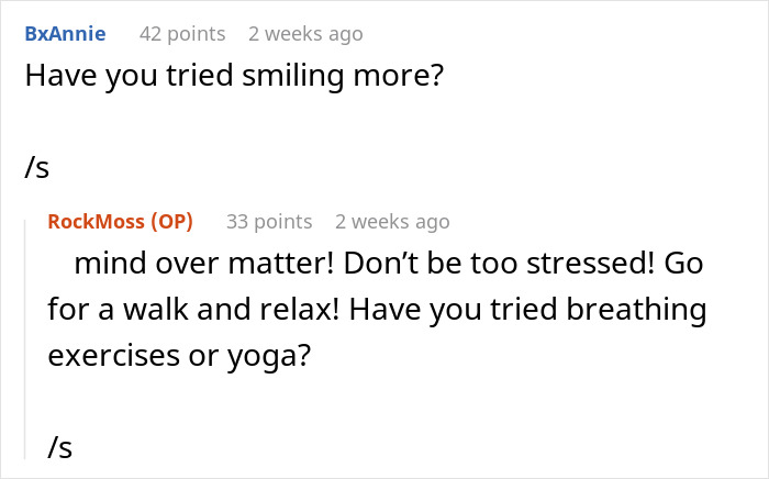 Screenshot of an online conversation where a woman’s chronic pain is dismissed and only believed when her husband confirms it Screenshot of an online conversation where a woman’s chronic pain is dismissed and only believed when her husband confirms it