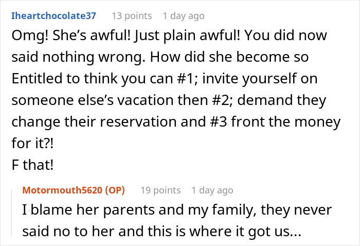 Cousin Tells Woman To Cover $4,000 Family Vacation, Labels Her Selfish When She Refuses Cousin Tells Woman To Cover $4,000 Family Vacation, Labels Her Selfish When She Refuses