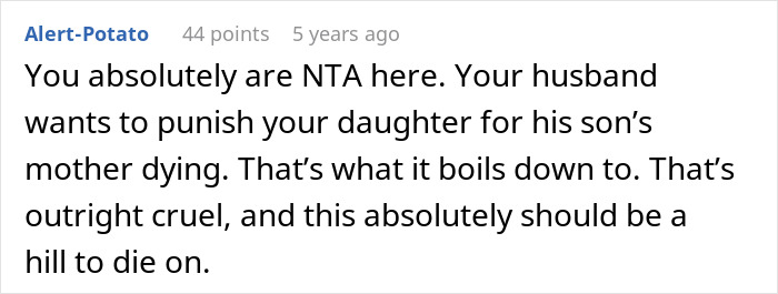 Screenshot of a Reddit comment discussing punishment and cruelty related to a stepdad's suggestion involving native language use. Screenshot of a Reddit comment discussing punishment and cruelty related to a stepdad's suggestion involving native language use.