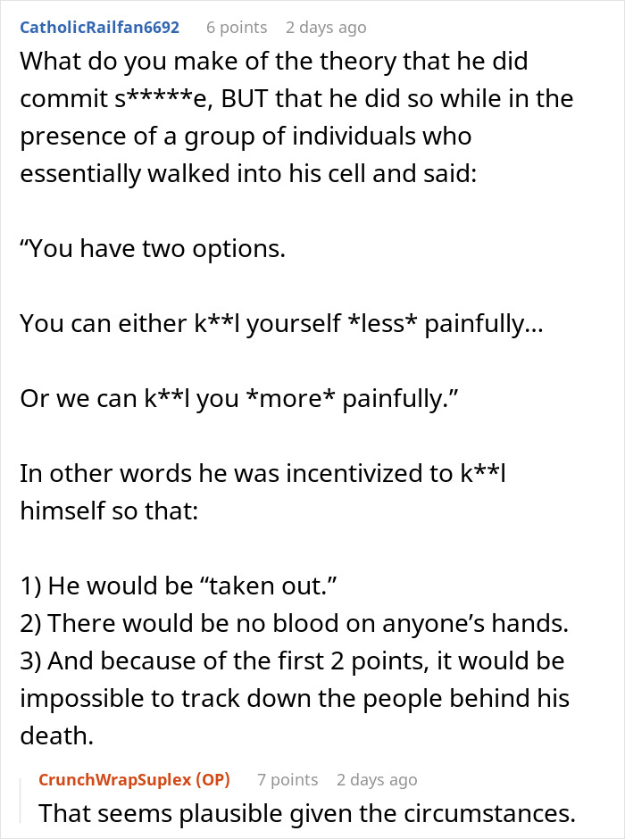Prison officer shares insight, convinced Epstein’s death story hides the truth based on his correctional experience.