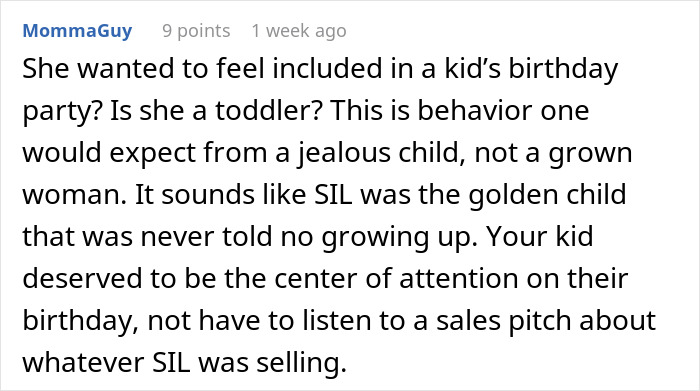 Screenshot of an online comment discussing a lady being told to stop making niece's birthday about her spiritual awakening. Screenshot of an online comment discussing a lady being told to stop making niece's birthday about her spiritual awakening.