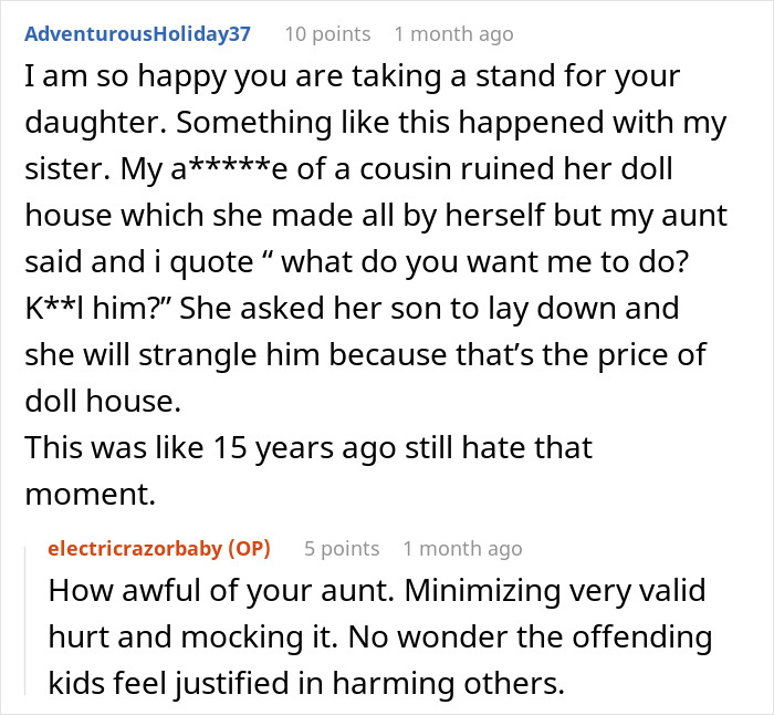 Commenters discuss a widow making excuses for her grieving son while a sister reacts as he burns a kid’s bag. Commenters discuss a widow making excuses for her grieving son while a sister reacts as he burns a kid’s bag.