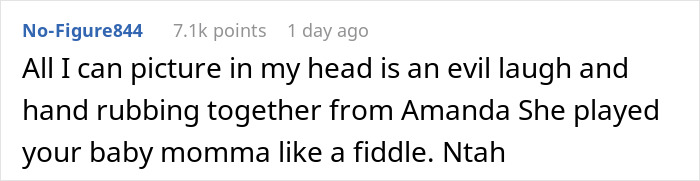 Comment discussing a man giving pregnant girlfriend an ultimatum amidst her insecurities, with a reference to a manipulative character. Comment discussing a man giving pregnant girlfriend an ultimatum amidst her insecurities, with a reference to a manipulative character.