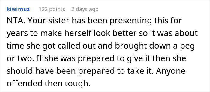 Screenshot of a Reddit comment discussing a longstanding chosen one joke backfiring in a family dispute. Screenshot of a Reddit comment discussing a longstanding chosen one joke backfiring in a family dispute.