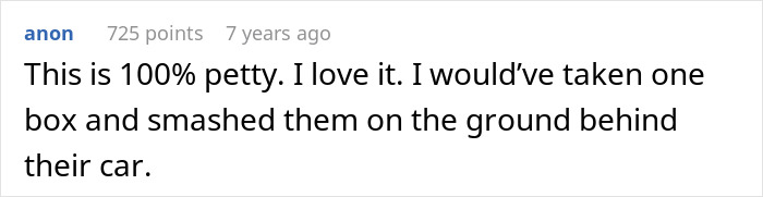 Comment about petty revenge after lady steals couple’s parking spot, expressing enjoyment and a humorous reaction. Comment about petty revenge after lady steals couple’s parking spot, expressing enjoyment and a humorous reaction.