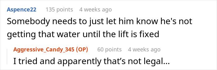Screenshot of an online discussion about a customer demanding an Instacart shopper carry water up 17 floors. Screenshot of an online discussion about a customer demanding an Instacart shopper carry water up 17 floors.
