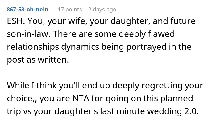 Man spends $22,500 on daughter's failed wedding and skips real wedding to hang out with friends. Man spends $22,500 on daughter's failed wedding and skips real wedding to hang out with friends.