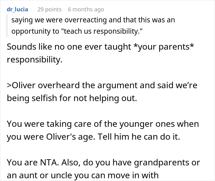 Text conversation discussing 16YO twins missing out on being teens due to parents always expecting babysitting. Text conversation discussing 16YO twins missing out on being teens due to parents always expecting babysitting.