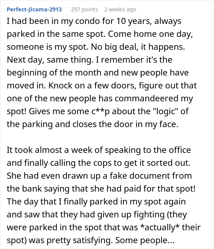 Neighbor uses anonymous notes trying to trick woman into giving up her parking spot in a condo dispute. Neighbor uses anonymous notes trying to trick woman into giving up her parking spot in a condo dispute.