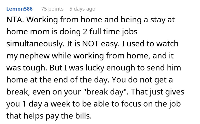Working mom explains challenges of balancing work and once-a-week daycare while facing judgment from in-laws. Working mom explains challenges of balancing work and once-a-week daycare while facing judgment from in-laws.