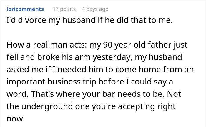 Comment highlighting heartbreak and true character revealed after woman’s mother’s death exposes boyfriend’s behavior.