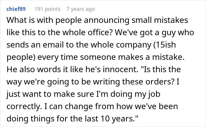 Screenshot of a Reddit comment discussing obnoxious coworker behavior in an office setting, relating to calling a bluff. Screenshot of a Reddit comment discussing obnoxious coworker behavior in an office setting, relating to calling a bluff.