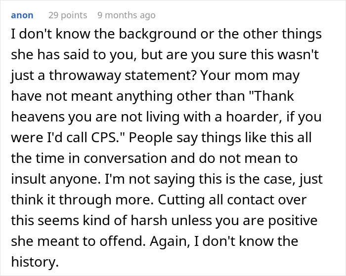 Comment discussing a grandma threatening CPS regarding an unborn baby, questioning intent and suggesting reconsideration. Comment discussing a grandma threatening CPS regarding an unborn baby, questioning intent and suggesting reconsideration.